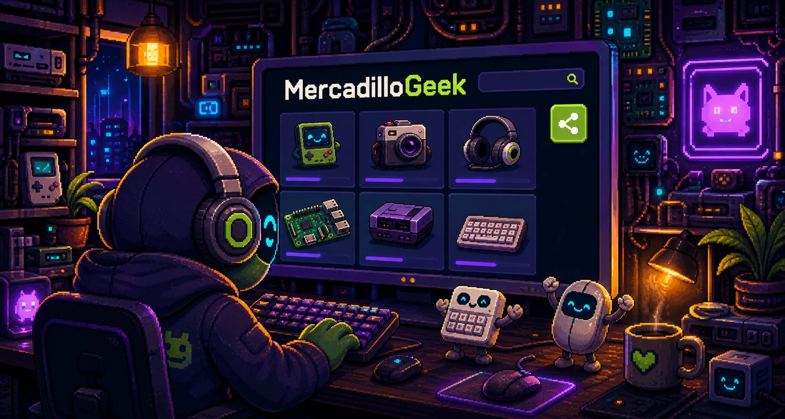 Un usuario navegando por MercadilloGeek