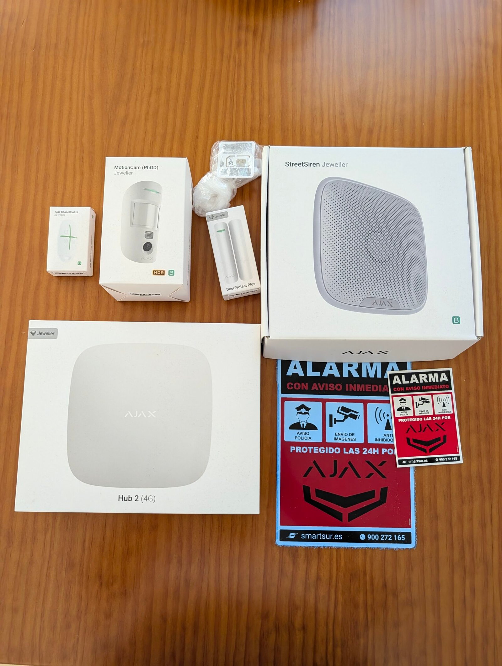 Kit Alarma Ajax Hub-2 4G con MotionCam PhOD HDR y Sirena Exterior