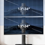 Soporte Monitor Doble HUANUO (Vertical / Apilable 13"-34") · foto 5